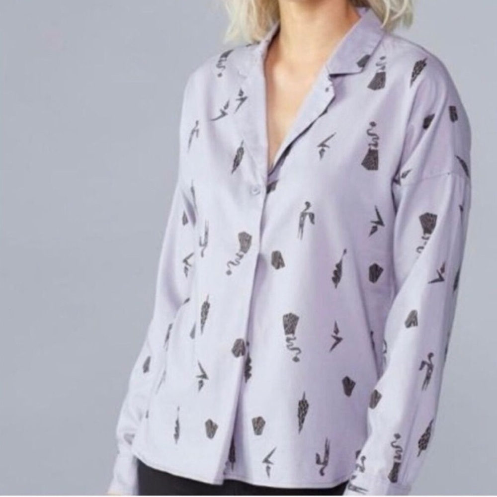 REI Co-op Norseland Long-Sleeve Shirt in Outopia Print in Lilac Size Large